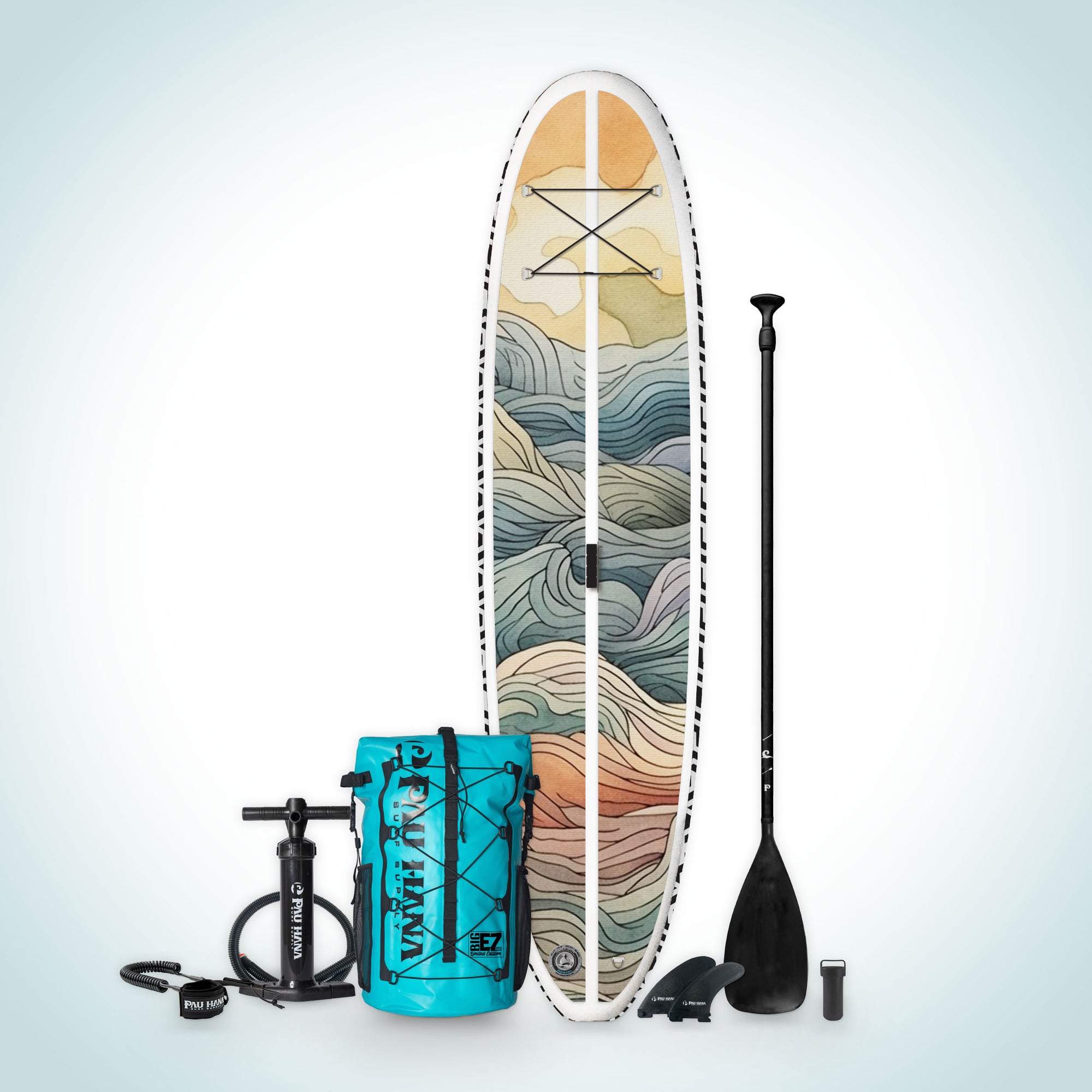 Pau Hana Big EZ Stowaway inflatable paddleboard package